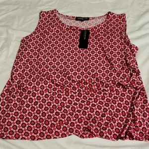 NWT Jones New York Women’s  PINK  Top Blouse Plus Size OX